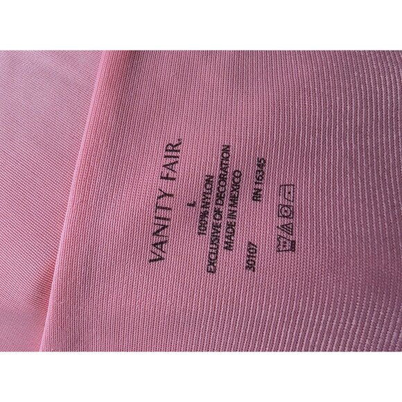 Vanity Fair Womens Pink Nightgown L 100% Nylon V-Neck Sleeveless - Picture 4 of 6